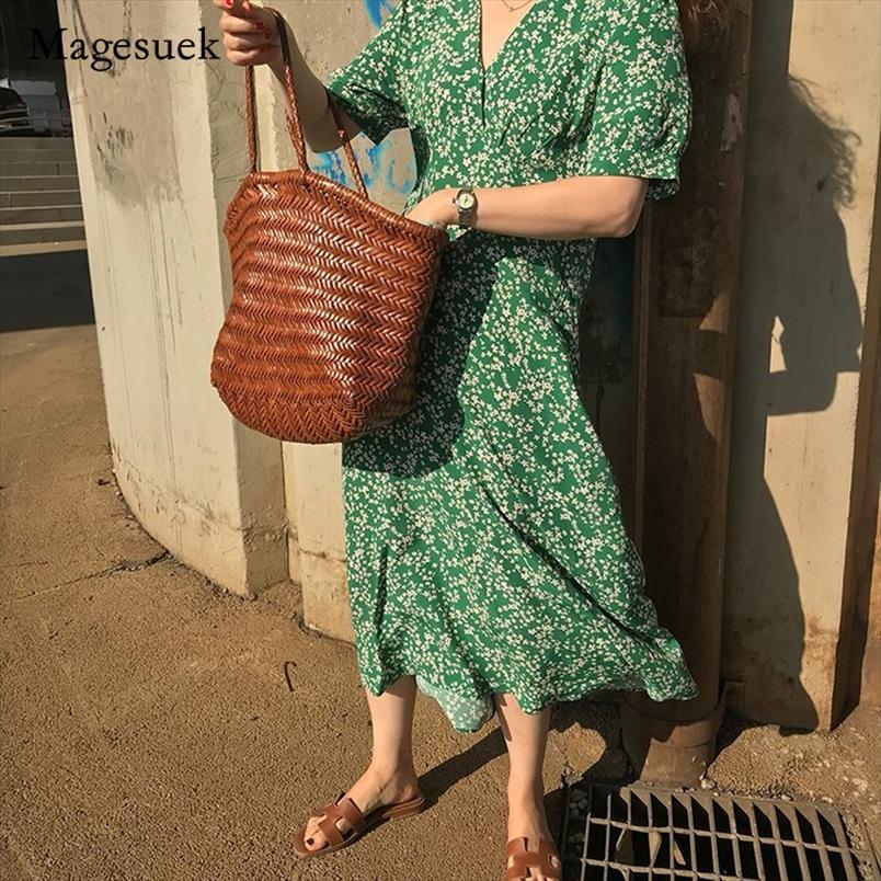 green korea chic summer women dresses printed flower v neck casual high waist mid length vestido 14146, Black;gray
green korea chic summer women dresses printed flower v neck casual high waist mid length vestido 14146, Black;gray