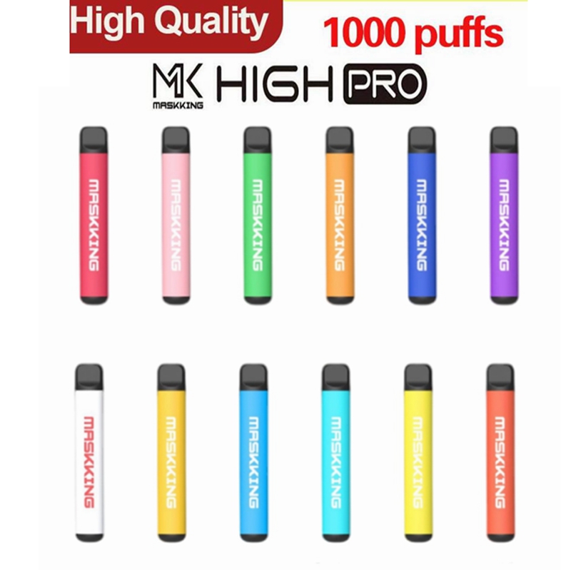 Maskking Pro Disposable Vapes Pen Electronic Cigarette 1000 Puffs Vape Device 650mah 3.5ml Pod All Colors Available
Maskking Pro Disposable Vapes Pen Electronic Cigarette 1000 Puffs Vape Device 650mah 3.5ml Pod All Colors Available