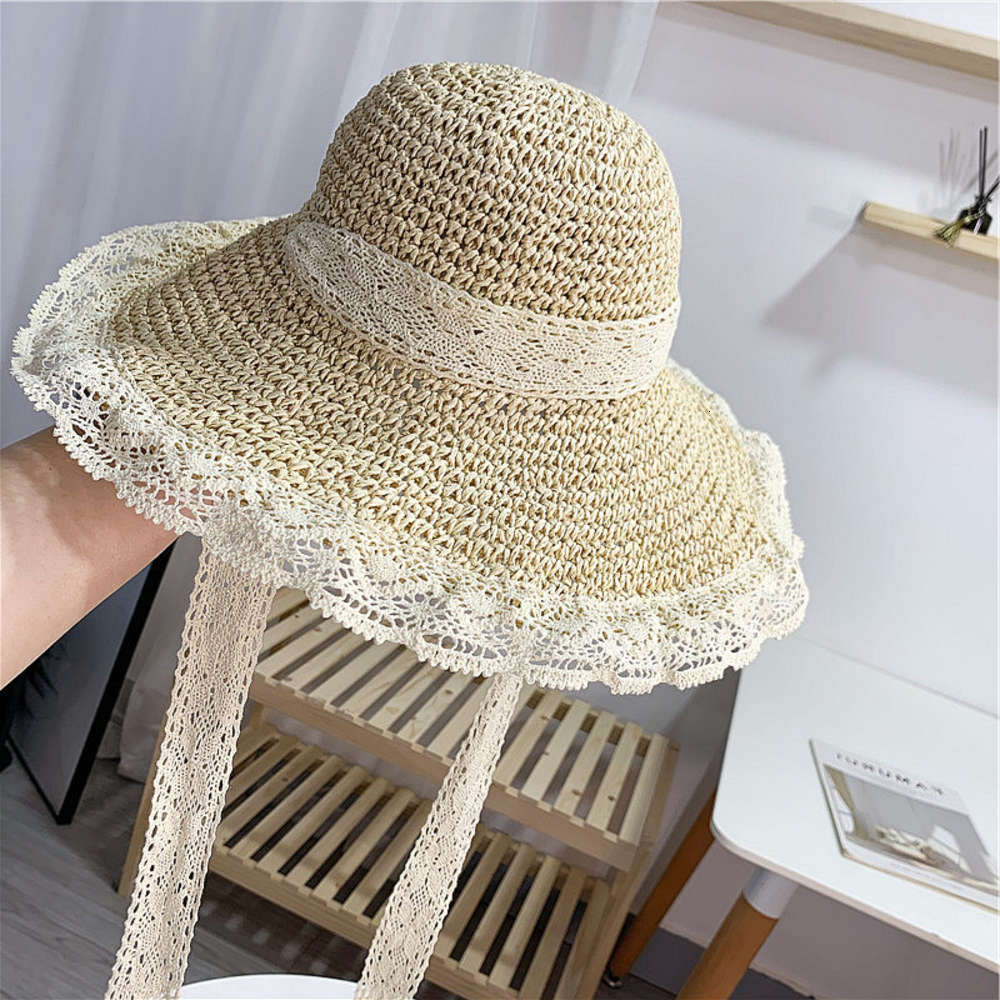 Korean version ins lace tie Big Brim Straw Hat Women's summer outing seaside sunscreen hat small fresh sun, Blue;gray
Korean version ins lace tie Big Brim Straw Hat Women's summer outing seaside sunscreen hat small fresh sun, Blue;gray