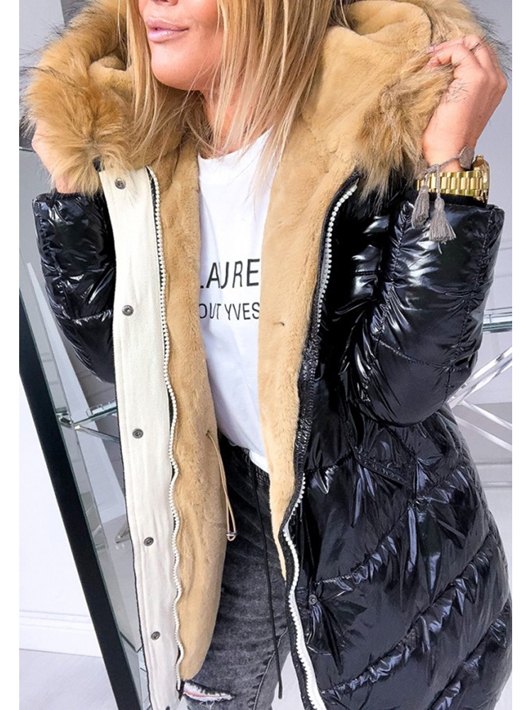 Winter Jaet Women Oversized Female Outerwear Cotton Padded Warm Parkas Zip Up Windbreaker Quilted Jaets Faux Fur Hooded Coat, Black
Winter Jaet Women Oversized Female Outerwear Cotton Padded Warm Parkas Zip Up Windbreaker Quilted Jaets Faux Fur Hooded Coat, Black
