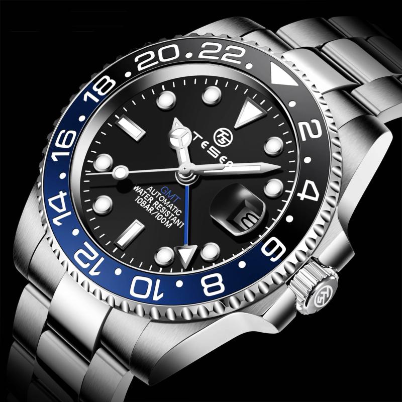 Design Brand GMT Luxury Mens Automatic Mechanical Watch Sapphire 904L Stainless Steel Diving Sports Wristwatches, Slivery;brown
Design Brand GMT Luxury Mens Automatic Mechanical Watch Sapphire 904L Stainless Steel Diving Sports Wristwatches, Slivery;brown