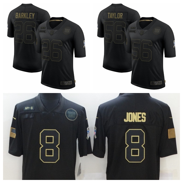 New YorkGiantsMen 26 Saquon Barkley 56 Lawrence Taylor 8 Daniel Jones 2020 Salute To Service Retired Limited Football Jersey Black, Black;red
New YorkGiantsMen 26 Saquon Barkley 56 Lawrence Taylor 8 Daniel Jones 2020 Salute To Service Retired Limited Football Jersey Black, Black;red