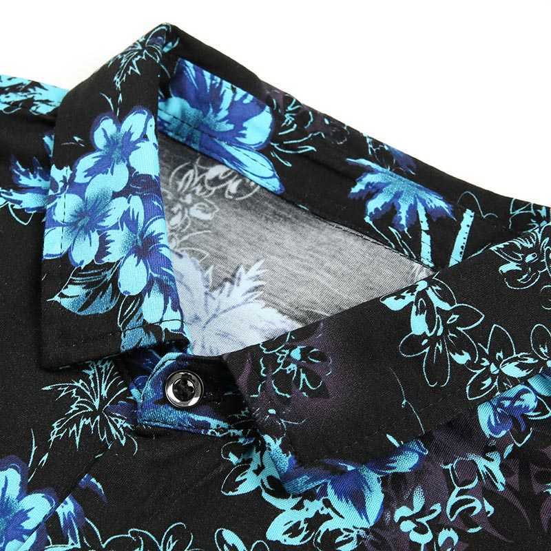 Fashion Summer Shirts Men Casual Short Sleeve Beach Flowers Hawaiian Shirts Casual Floral Shirts Big Size 4XL 5XL 6XL 210528
