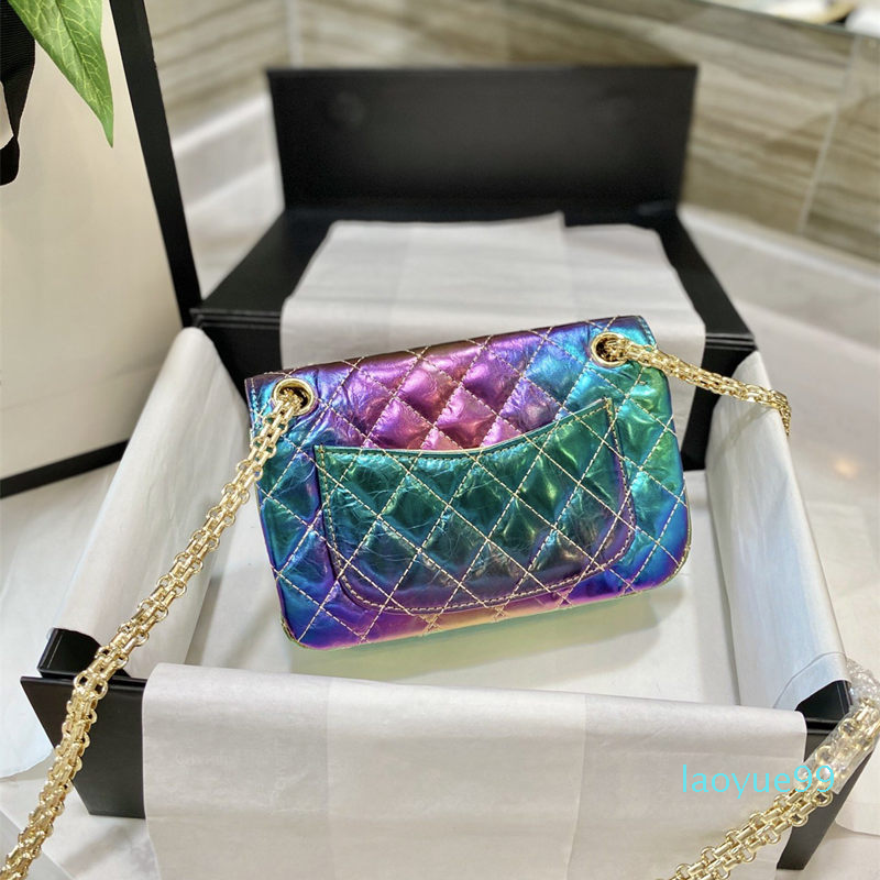 Designer- Women Bags laser gradient cowhide one-shoulder bag rainbow bag fashion laser fart feel super versatile 19cm
Designer- Women Bags laser gradient cowhide one-shoulder bag rainbow bag fashion laser fart feel super versatile 19cm