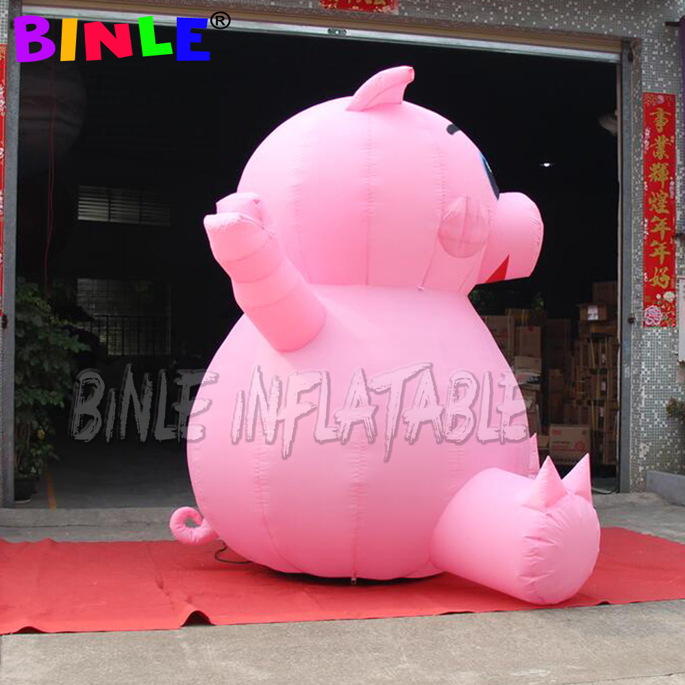giant Inflatable pink pig cartoon for sale advertising inflatables pigs model outdoor portable cartoons animals charactors