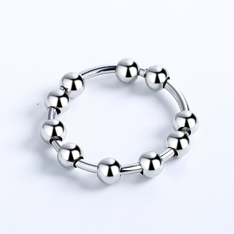 Cluster Rings Spinner Beads Fidget For Women Stress Relieving Anxiety Ring With Silver Color Finger Jewelry Girl Wholesale KAR045, Golden;silver
Cluster Rings Spinner Beads Fidget For Women Stress Relieving Anxiety Ring With Silver Color Finger Jewelry Girl Wholesale KAR045, Golden;silver