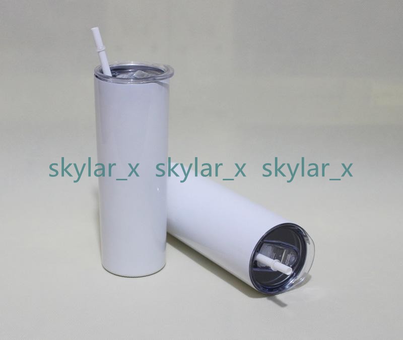 20oz Sublimation straight Skinny Tumblers Blank white Slim Stainless steel Cups 20 oz vacuum insulated double walled mugs and Plastic Straw
20oz Sublimation straight Skinny Tumblers Blank white Slim Stainless steel Cups 20 oz vacuum insulated double walled mugs and Plastic Straw