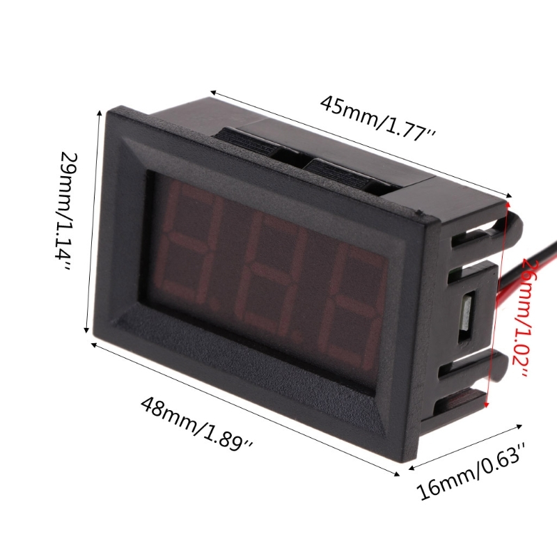 Dc 4.5 V-30 V Digital Voltmeter 0.56 "Led 2-wire Voltage Volt Meter Panel Gauge