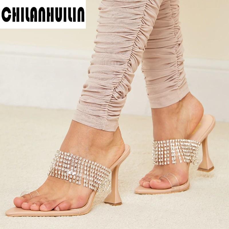 Summer Sexy Sandals Crystal Embellished High Heels Stiletto Open Toe Women Party Wedding Fashion Shoes Woman Slippers, Black
Summer Sexy Sandals Crystal Embellished High Heels Stiletto Open Toe Women Party Wedding Fashion Shoes Woman Slippers, Black
