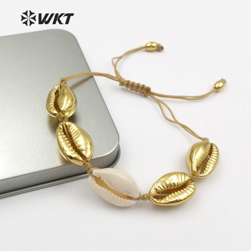Bangle WT-B432 WKT Wholesale 5pcs Sea Side Jewelry White Cowrie Shell Bracelet With One Full Metallic In Boho Style Female Gift1
Bangle WT-B432 WKT Wholesale 5pcs Sea Side Jewelry White Cowrie Shell Bracelet With One Full Metallic In Boho Style Female Gift1