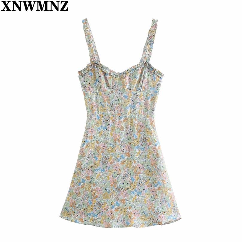 Summer women floral print mini dress Woman v-neck straps short robe Ladies Chic Side Zip Smocked Elastic Dresses 210520, Multi
Summer women floral print mini dress Woman v-neck straps short robe Ladies Chic Side Zip Smocked Elastic Dresses 210520, Multi