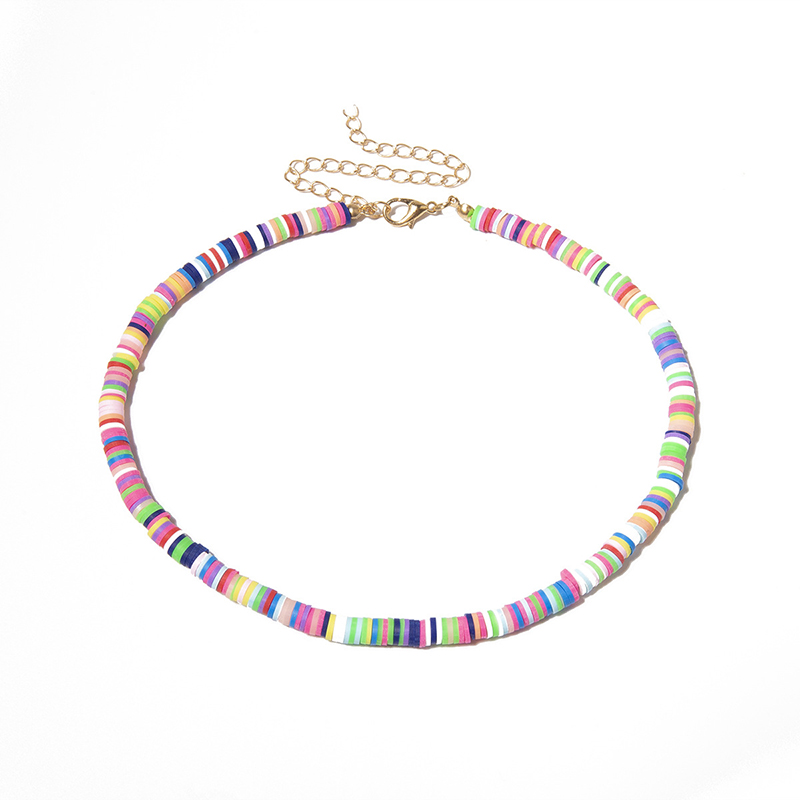 Disc Beaded Necklaces retro fashion design handmade geometric clavicle chain simple personality mixed color single layer soft leather necklace jewelry gift
Disc Beaded Necklaces retro fashion design handmade geometric clavicle chain simple personality mixed color single layer soft leather necklace jewelry gift