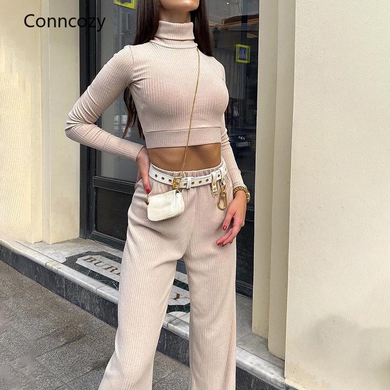Women's Two Piece Pants Casual Ribbed 2 Set Women Matching Sets Turtleneck Long Sleeve Crop Top Wide Leg Pant Outfits Solid Fitness Suit, White
Women's Two Piece Pants Casual Ribbed 2 Set Women Matching Sets Turtleneck Long Sleeve Crop Top Wide Leg Pant Outfits Solid Fitness Suit, White