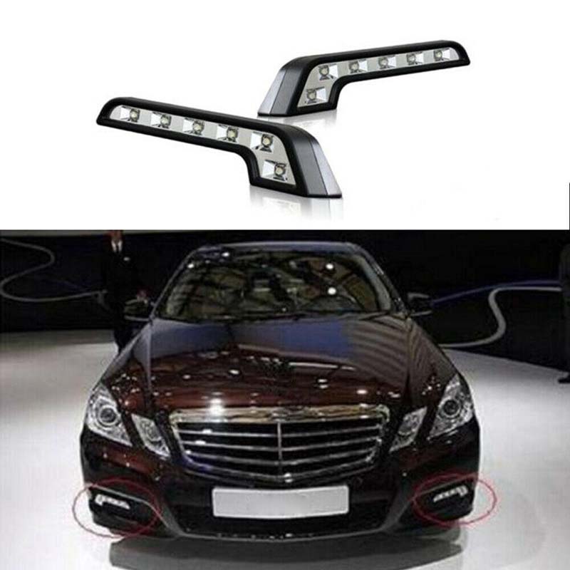 Vehicle Lights 12V L Shaped Driving Lamp Daytime Running Fog Light Durable Waterproof Car LED Lamps 1 Pair