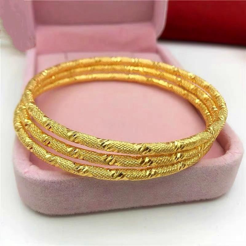 Bangle 3pcs Wholesale Unopen Yellow Gold Filled Classic Simple Female Bracelet Gift 
Bangle 3pcs Wholesale Unopen Yellow Gold Filled Classic Simple Female Bracelet Gift