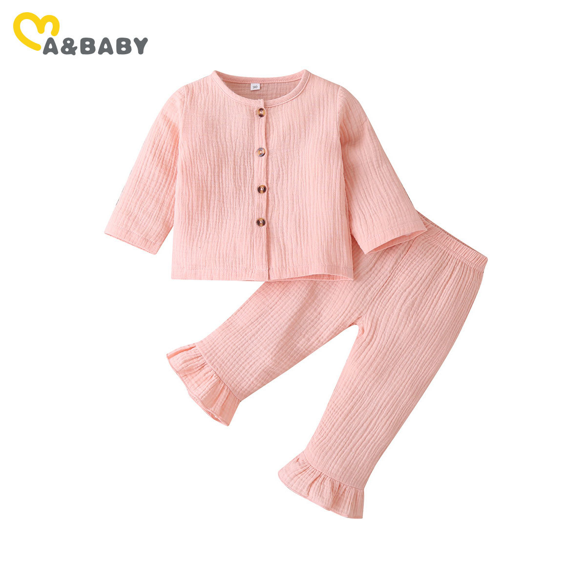 6-24M born Infant Baby Girls Soft Clothes Set Autumn Long Sleeve T shirt Tops Pants Casual Pajama Sets 210515