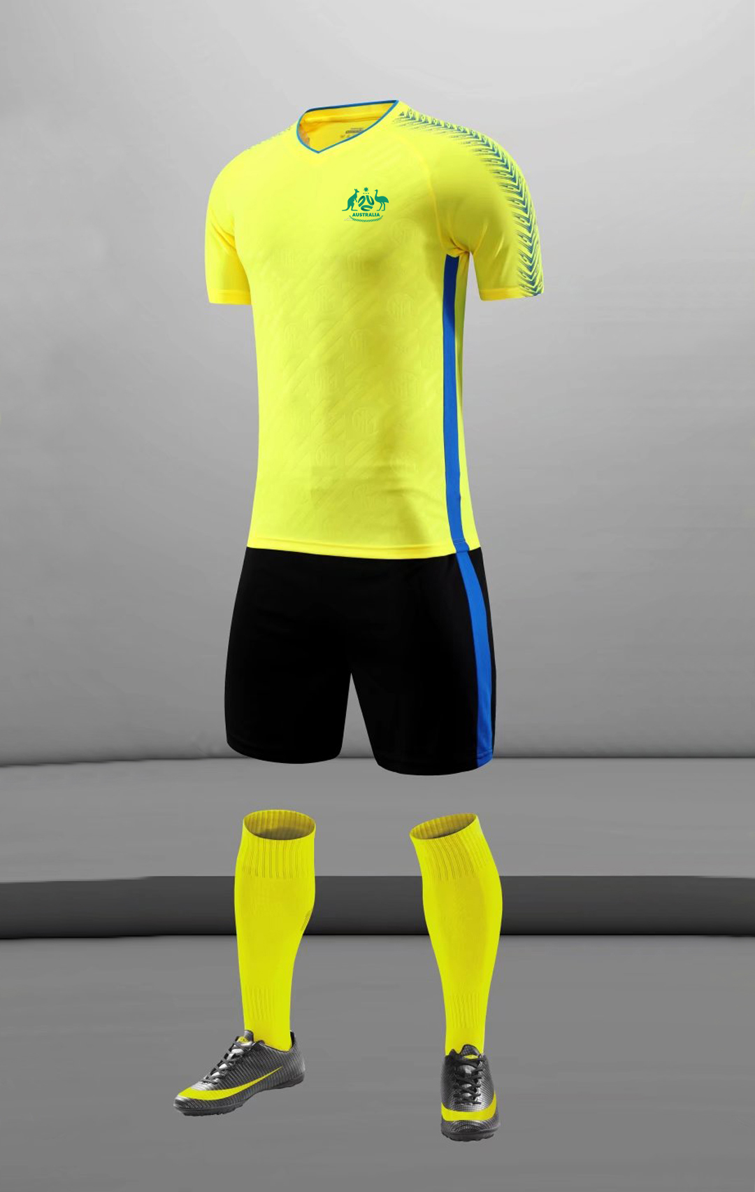 Australia national soccer team Child football kit training tracksuits quick dry running outdoor suit summer short sleeved soccer shirt logo customize, No 4
Australia national soccer team Child football kit training tracksuits quick dry running outdoor suit summer short sleeved soccer shirt logo customize, No 4