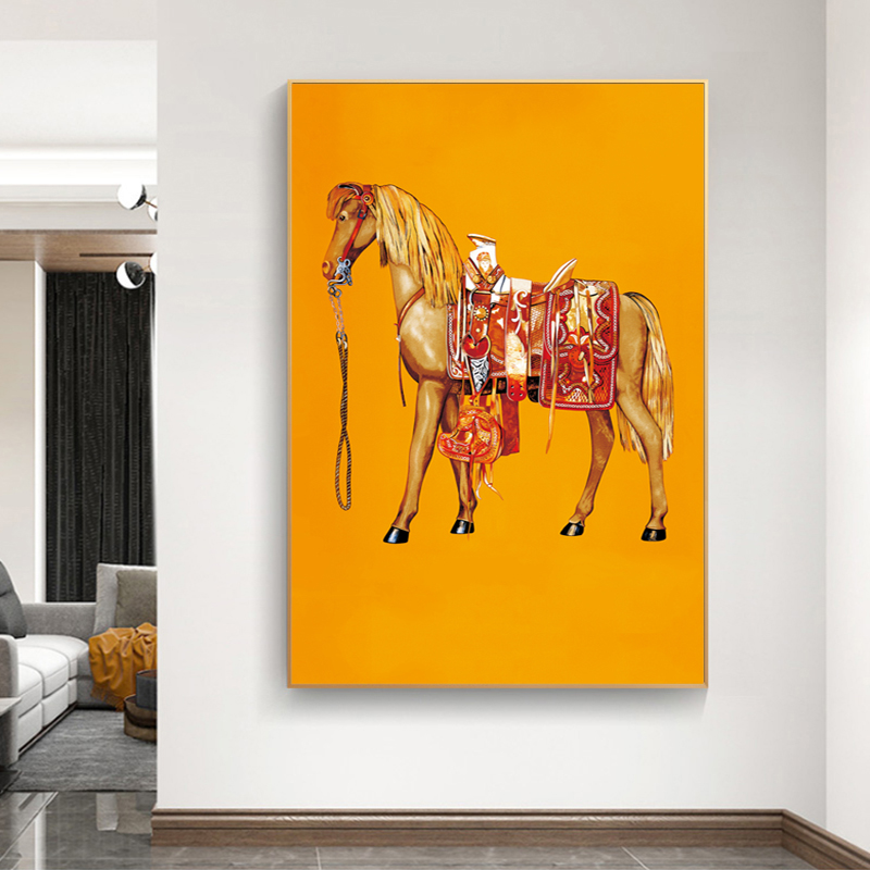 Arabian Horse Posters Animal Canvas Prints Wall Art Pictures For Living Room Modern Home Decor Decorative Paintings Folk-Custom