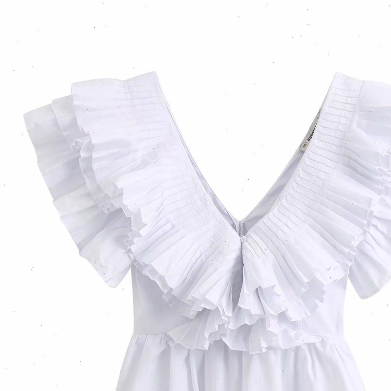 Women Blouses solid v neck pleated ruffles casual white smock blouse ladies chic butterfly sleeve poplin femininas shirt tops LS6380
Women Blouses solid v neck pleated ruffles casual white smock blouse ladies chic butterfly sleeve poplin femininas shirt tops LS6380