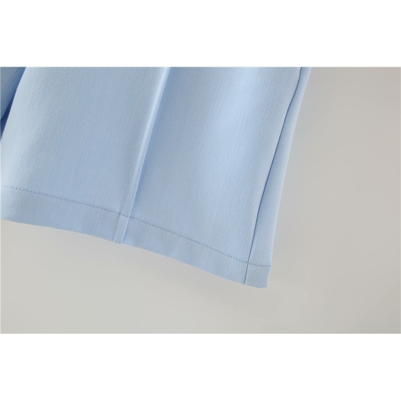 causal women pocket shorts summer fashion ladies sky blue elegant female zipper chic girls short 210430