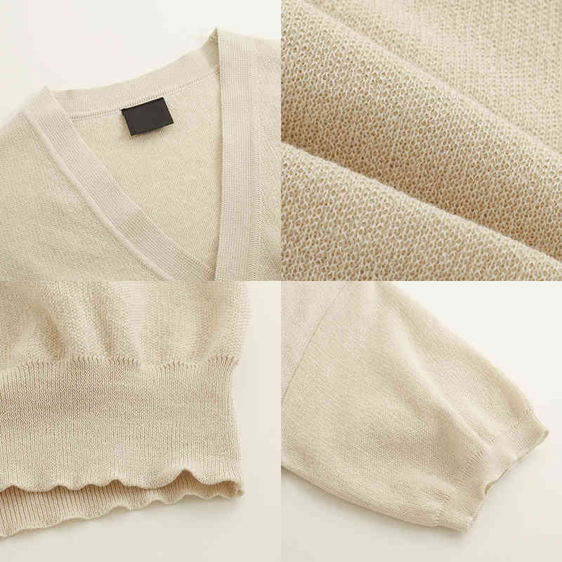 IEFB Short Sleeve Cardigan Coat Men's Summer Thin Sweater Slim Simple V-neck Solid Color Trend Korean Male Clothign 9Y7584 210524