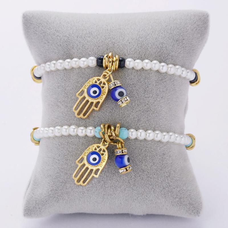 Charm Bracelets Lucky Hamsa Hand Pendant Bracelet Pearl Beaded Turkish Evil Eye For Women Men Couple Handmade Friendship Jewelry Gifts
Charm Bracelets Lucky Hamsa Hand Pendant Bracelet Pearl Beaded Turkish Evil Eye For Women Men Couple Handmade Friendship Jewelry Gifts