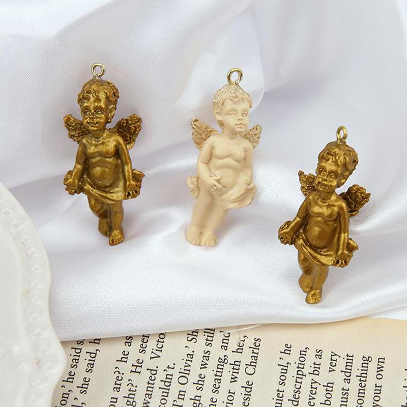 Charms 10Pcs 20*51MM Gold White Vintage Style Angel Resin For DIY Making Earrings Necklace Jewelry Accessories, Bronze;silver
Charms 10Pcs 20*51MM Gold White Vintage Style Angel Resin For DIY Making Earrings Necklace Jewelry Accessories, Bronze;silver