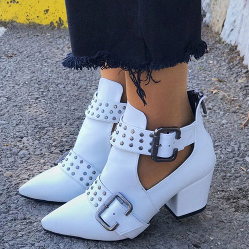 dress shoes women's pointed toe leather ankle boots woman fashion autumn square heels women rivet female buckle pumps ladies zip c 1rpj, Black
dress shoes women's pointed toe leather ankle boots woman fashion autumn square heels women rivet female buckle pumps ladies zip c 1rpj, Black