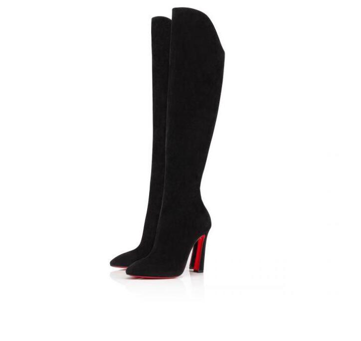 winter Women long boots genuine suede leathaer Red bottom luxury designer Leather sued Knee Length Boot booty reds sole high heels knee-over cut shoe
winter Women long boots genuine suede leathaer Red bottom luxury designer Leather sued Knee Length Boot booty reds sole high heels knee-over cut shoe