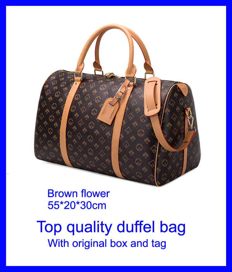 Top Fashion Designer Mens Duffel Bags 5A+ quality women travel luggage duffle bag brown flower handbag large capacity sport SIZE 55CM with, 1:1 with original box
Top Fashion Designer Mens Duffel Bags 5A+ quality women travel luggage duffle bag brown flower handbag large capacity sport SIZE 55CM with, 1:1 with original box