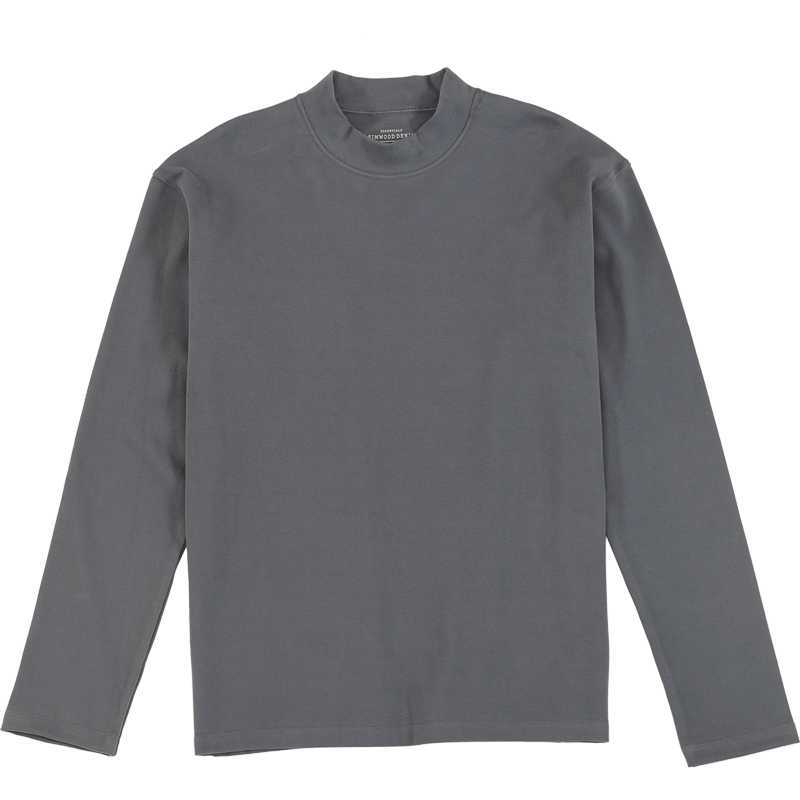 Autumn Mock-Neck T-shirts Men Long Sleeve Basic Top Casual Soft Comfortable Tshirt Plus Size Pullovers SJ130804 210629