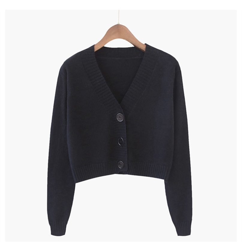 Knitted Crop Cardigan Women Korean Short Sweater Long sleeve V neck Green Blue 210607, Red
Knitted Crop Cardigan Women Korean Short Sweater Long sleeve V neck Green Blue 210607, Red