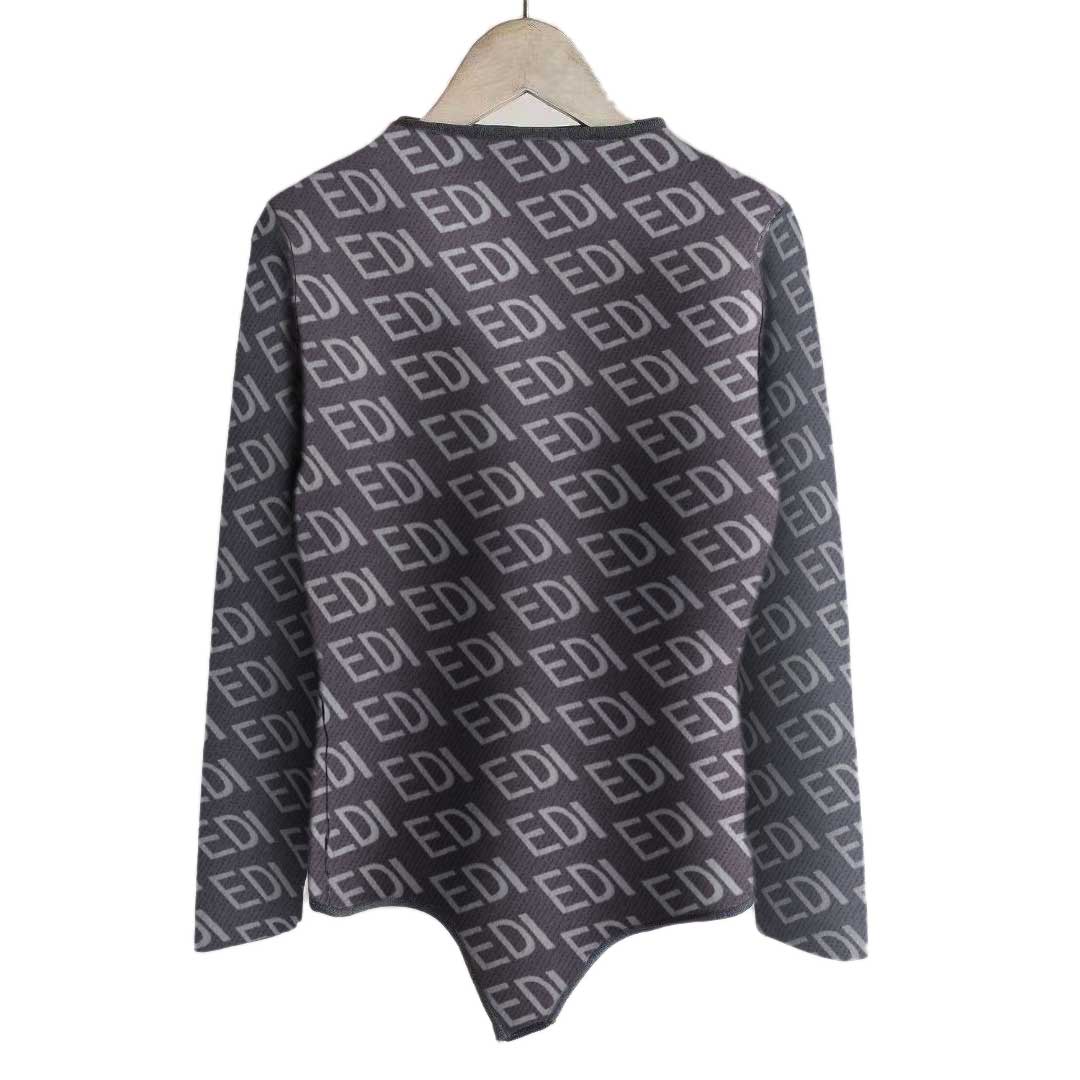 Designer Sweater Women' t shirt BODYSUIT Round neck striped Long Sleeve High End Jacquard knitting Sweaters size -L
Designer Sweater Women' t shirt BODYSUIT Round neck striped Long Sleeve High End Jacquard knitting Sweaters size -L