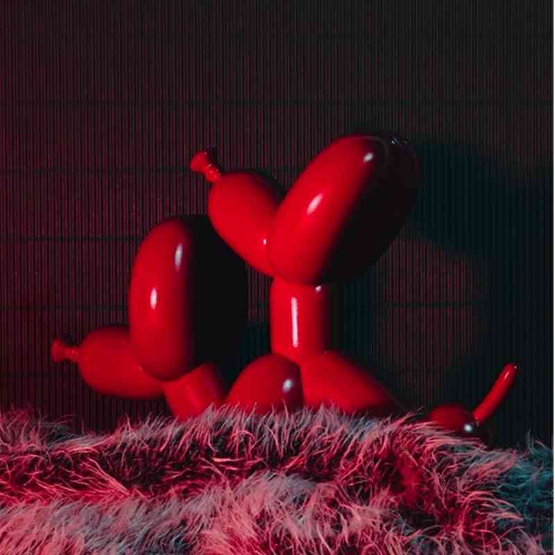 HUMPek Naughty Balloon Dogs Art Figurine Resin Craft Abstract Statue Home Decorations Table Gift Living Room Decoration AA9 210827