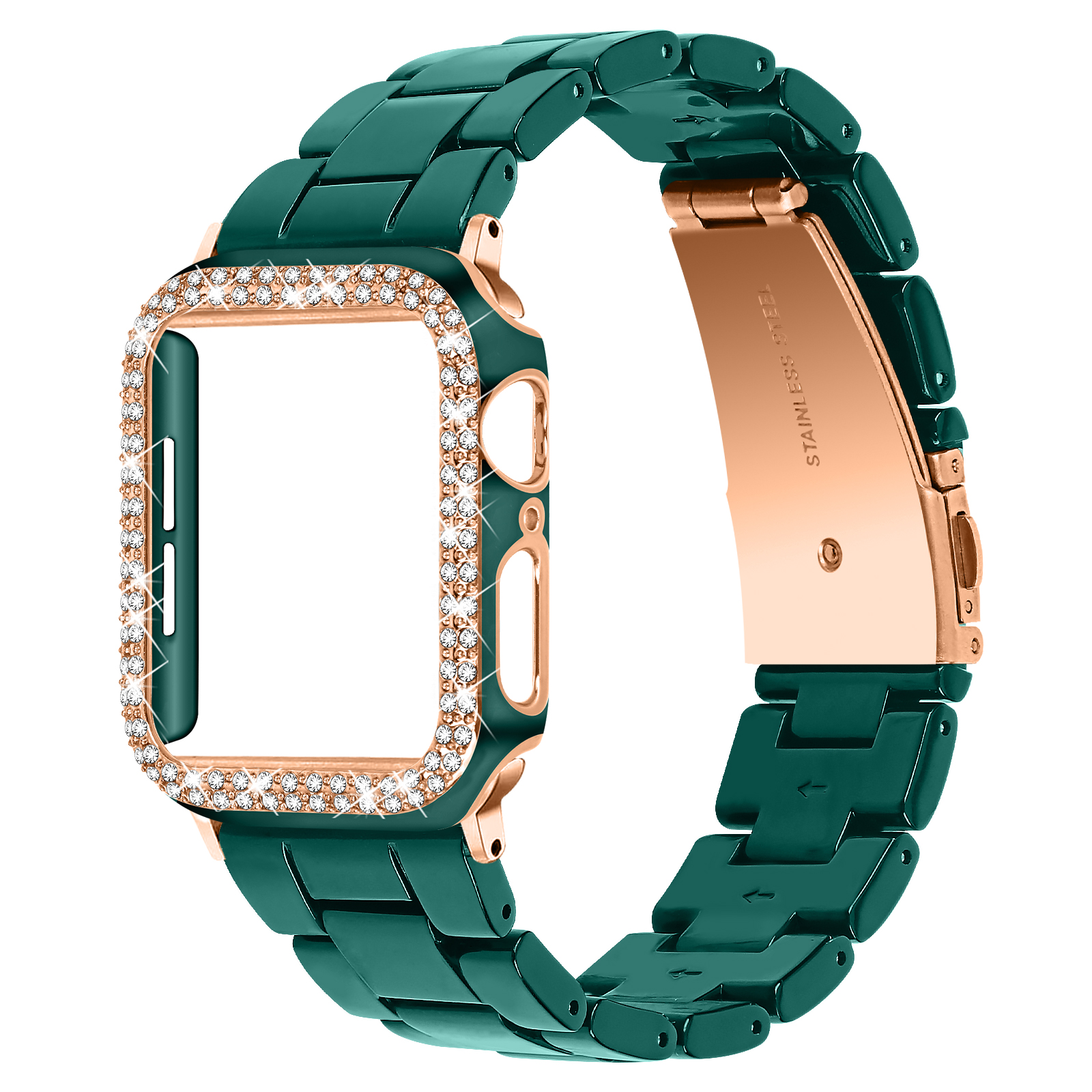 Diamond Case Resin Strap For Apple Watch Series 6 5 4 SE Bands Luxury Bracelet Wristbands Iwatch 44mm 42mm 40mm 38mm Watchband Smart Accessories
Diamond Case Resin Strap For Apple Watch Series 6 5 4 SE Bands Luxury Bracelet Wristbands Iwatch 44mm 42mm 40mm 38mm Watchband Smart Accessories