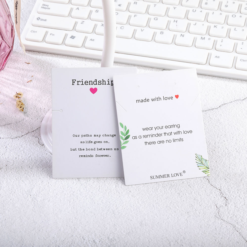 100 Pcs/Lot Bracelet Necklace Display Cards Custom Logo Fashion Jewelry Packaging Tags DIY Handmade Packing Card Wholesale
100 Pcs/Lot Bracelet Necklace Display Cards Custom Logo Fashion Jewelry Packaging Tags DIY Handmade Packing Card Wholesale