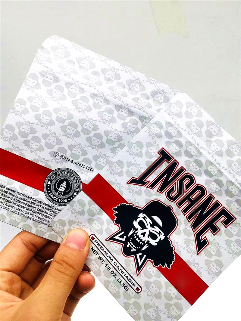 Arrival INSANE BAG 3.5g Smell Proof Packaging Bags DR.GreenThumb PremiumIce Cream Cake mylar Zipper
Arrival INSANE BAG 3.5g Smell Proof Packaging Bags DR.GreenThumb PremiumIce Cream Cake mylar Zipper