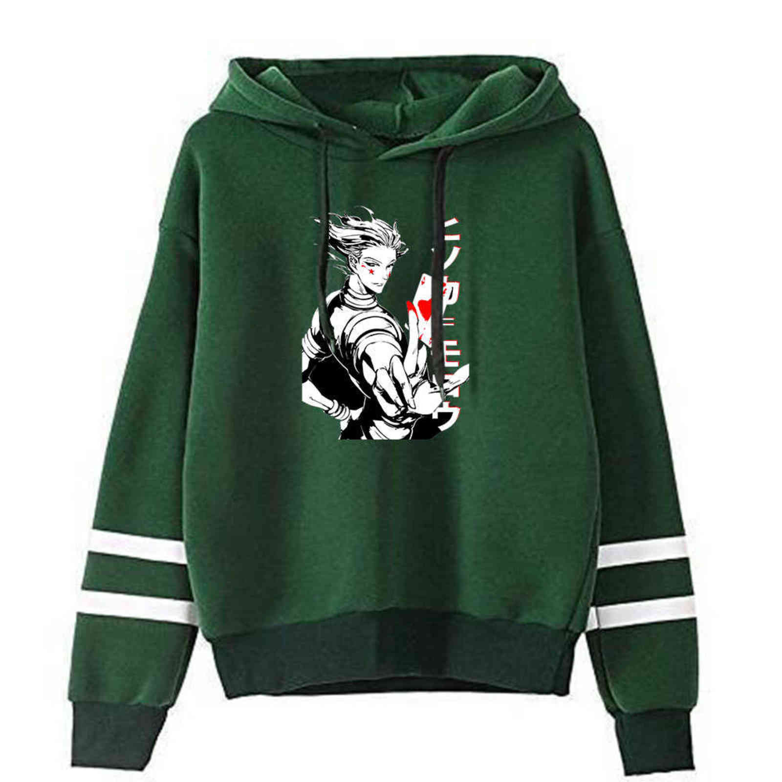 The Newest Comic Hisoka Hoodies Men Women Sweatshirts Autumn Cartoon Hunter Boys Girls Harajuku Hoodie Casual dark red Pullovers Y1109