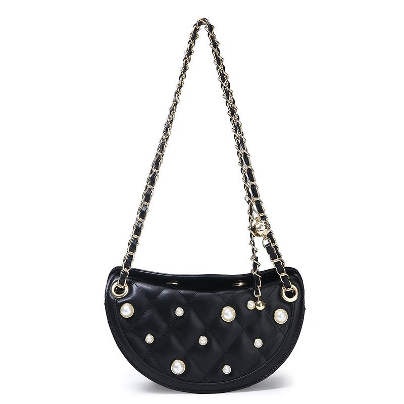 Spring Chain Small Bag Women Bags 2021 Trendy Texture Shoulder Fashionable Purses Pearl Crossbody For Totes, Black
Spring Chain Small Bag Women Bags 2021 Trendy Texture Shoulder Fashionable Purses Pearl Crossbody For Totes, Black