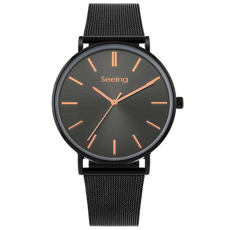 Wristwatches Super Thin Watch Stainless Steel Band Unisex Rose Gold WristWatch Clock, Black
Wristwatches Super Thin Watch Stainless Steel Band Unisex Rose Gold WristWatch Clock, Black
