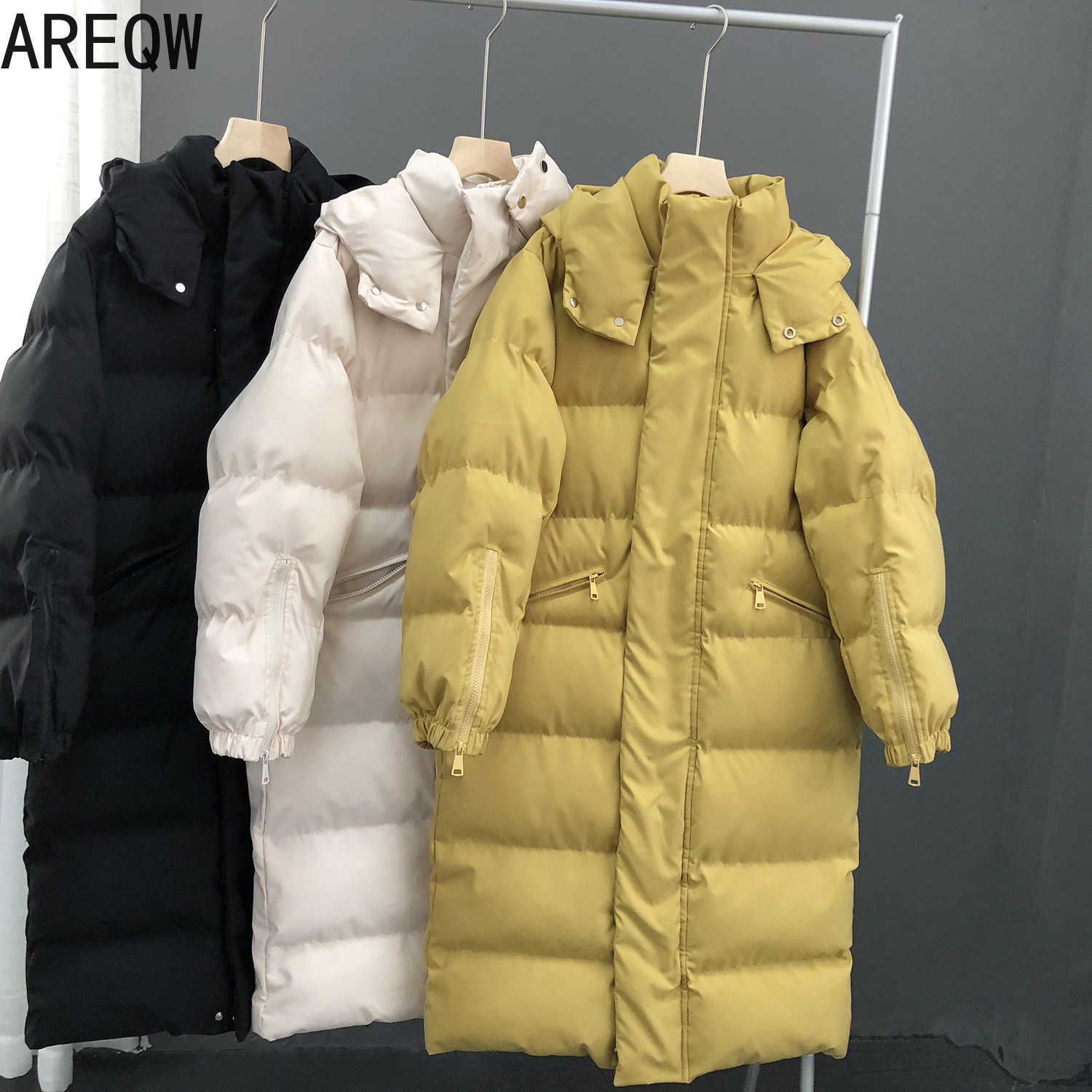 Women Winter Coat Parkas Korean Coats High Quality Thick Long 211008