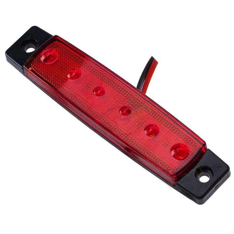 Universal Vehicle External Lights LED Lamp 12V/24V 6 SMD Auto Car Bus Truck Lorry Side Marker Indicator Light Low Trailer Rear Warning Lamps Safety Al