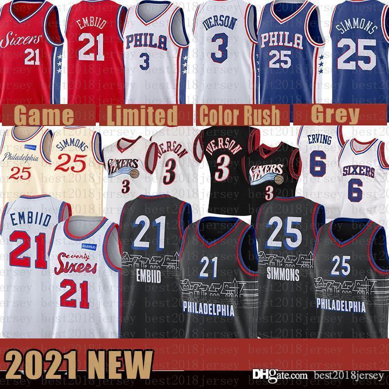 2021 New Basketball Jersey Mens Philadelphia 76er jersey Allen 3 Iverson Joel 21 Embiid Ben 25 Simmons Julius 6 Erving Green, Black;red
2021 New Basketball Jersey Mens Philadelphia 76er jersey Allen 3 Iverson Joel 21 Embiid Ben 25 Simmons Julius 6 Erving Green, Black;red