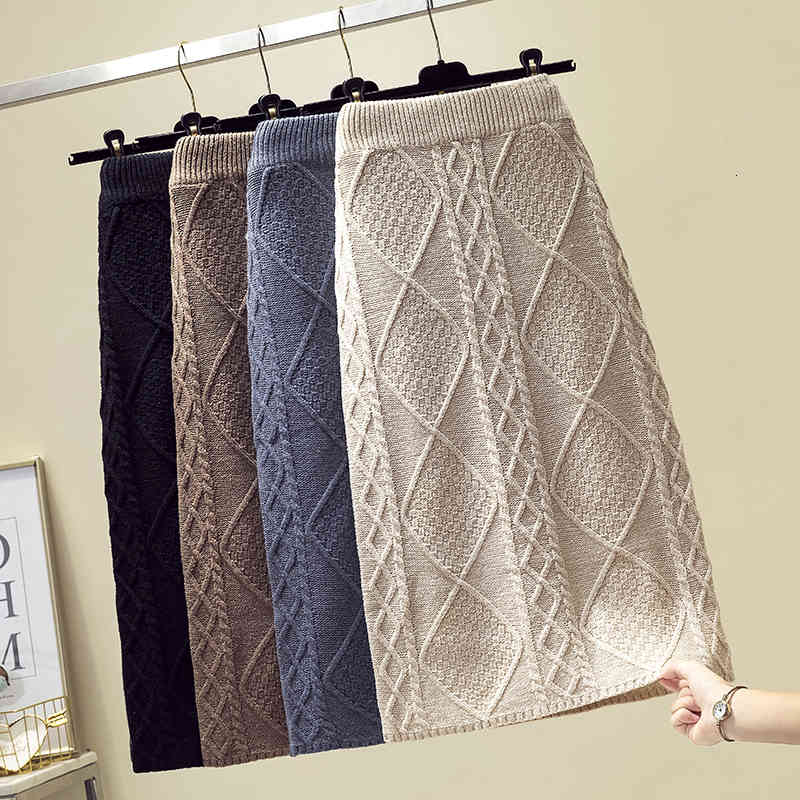 Skirts Autumn Cashere Twist Pattern Knitted Mid-Calf Pencil Winter Vintage Solid Lozenge Knit Warm Slim Long BJIK, Apricot
Skirts Autumn Cashere Twist Pattern Knitted Mid-Calf Pencil Winter Vintage Solid Lozenge Knit Warm Slim Long BJIK, Apricot