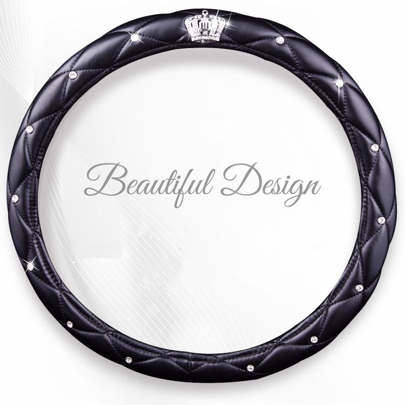Steering Wheel Covers Fashion Women PU Leather Car Diamond Black Pink Auto Steering-Covers Cases For Lady Girls Accessories
Steering Wheel Covers Fashion Women PU Leather Car Diamond Black Pink Auto Steering-Covers Cases For Lady Girls Accessories