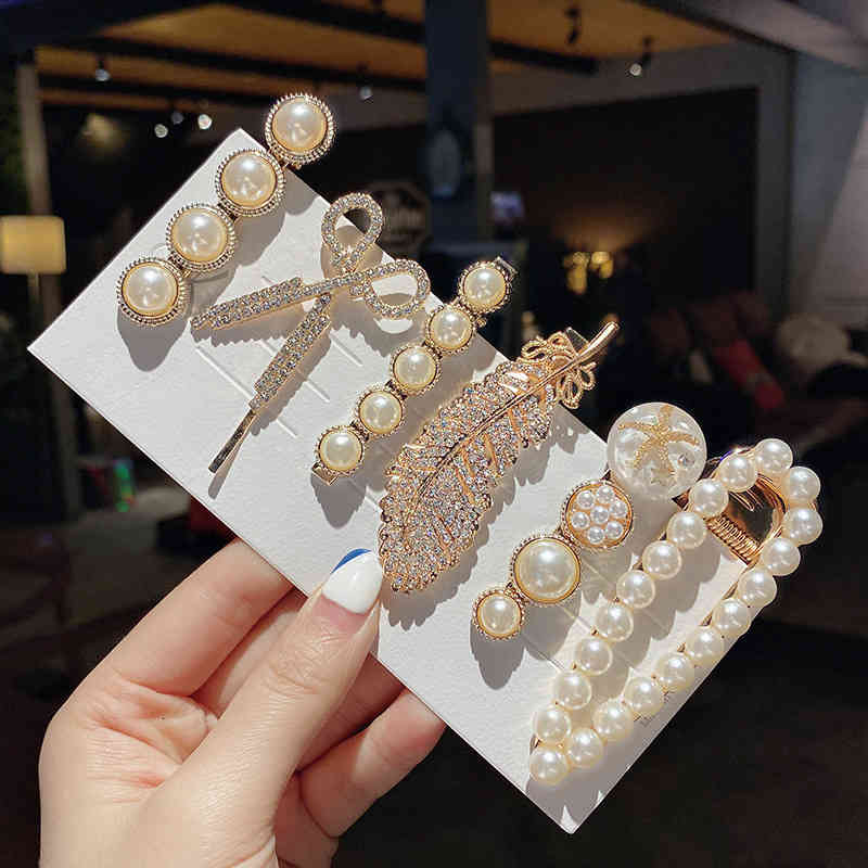 Hair Jewelry Accessories the Same Tiktok, Korean Version of Fear Pearl Pin, Side Clip, , and Popular Girl Liu Haijia.