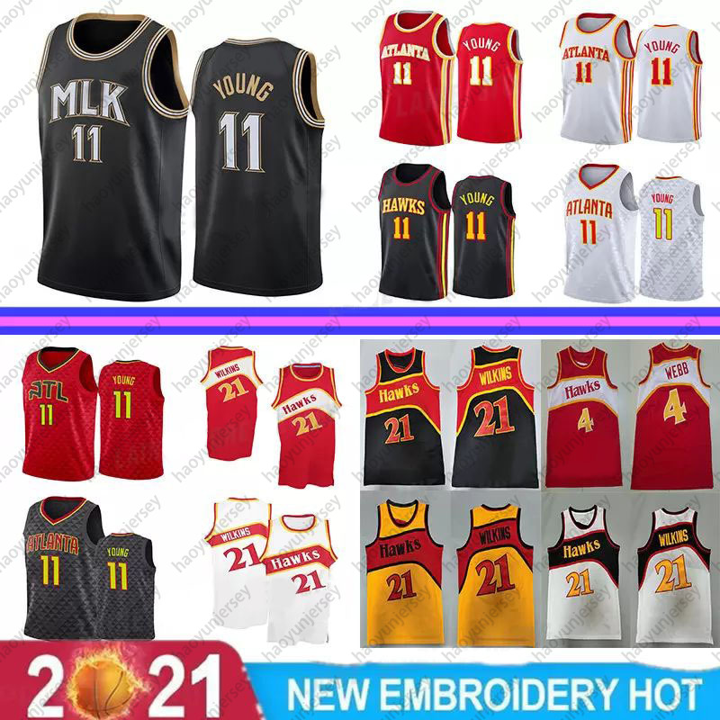 Trae 11 Young John 20 Collins Dominique 21 Wilkins Basketball Jersey Spud 4 Webb Vintage Jerseys, Black;red
Trae 11 Young John 20 Collins Dominique 21 Wilkins Basketball Jersey Spud 4 Webb Vintage Jerseys, Black;red