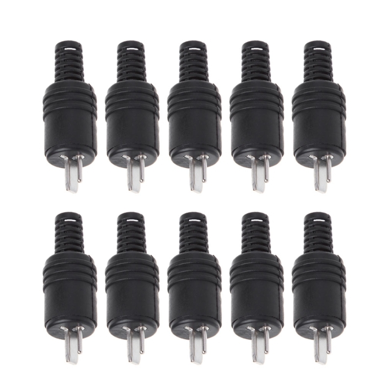 10 Stick 2 Pin Din Speaker Plug 2-Pin Plug Hifi Loudspeaker Cable Soldier Connector