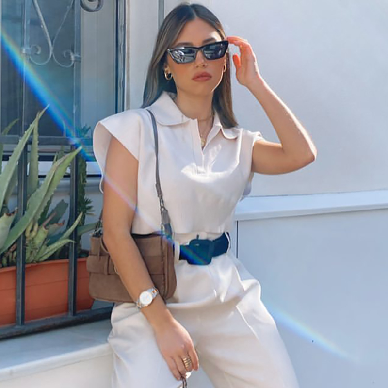Vintage Women Stylish Wide Tops Summer Fashion Chic Short Beige Tees Streetwear Womem Casual Loose Top Girls Cute 210430