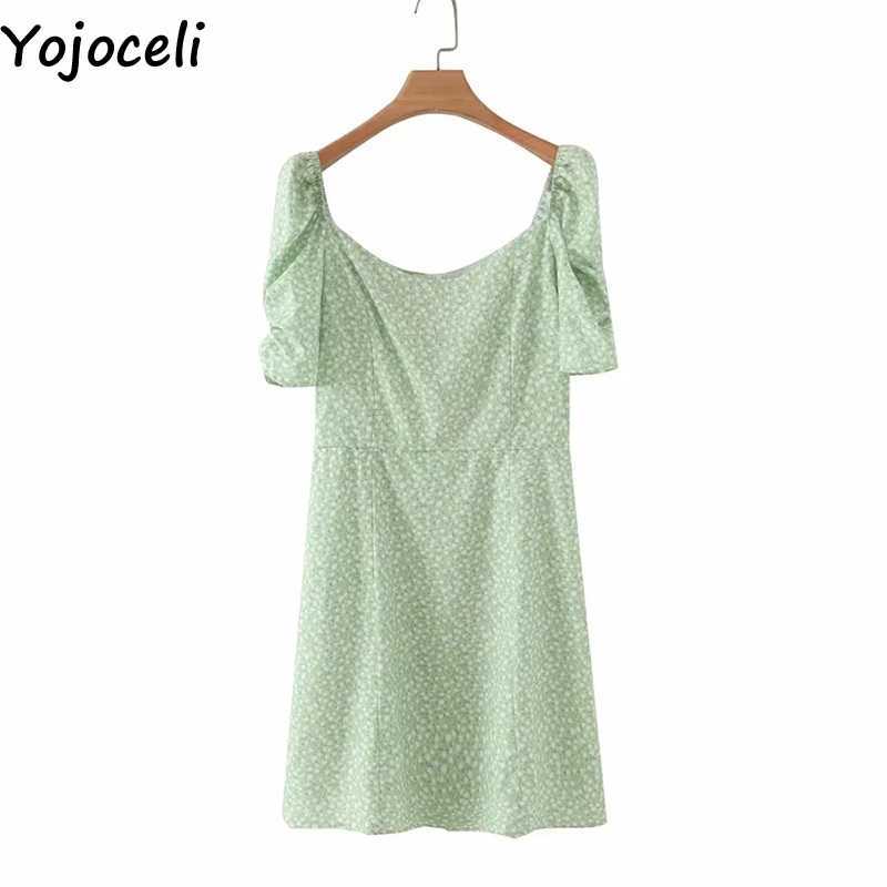 Yojoceli Sexy print fitness beach dres Summer elegant short casual Cool daily mini vestidos 210609